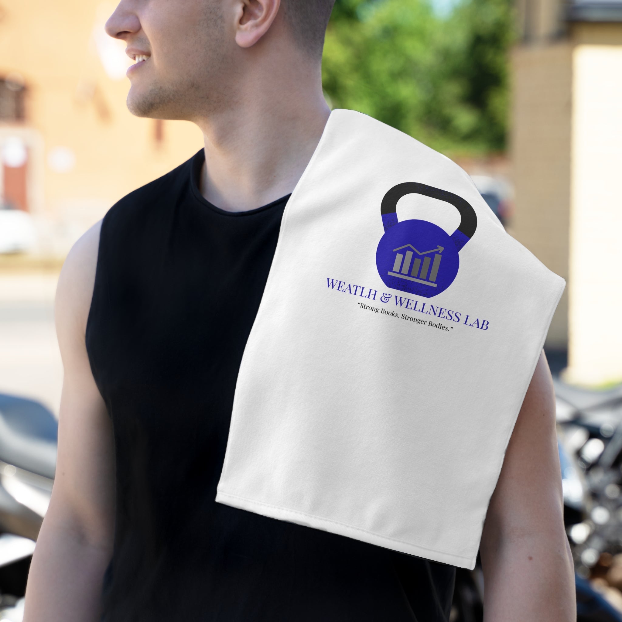 Wealth & Wellness Lab Kettlebell Rally Towel — 11x18 Workout Gym Towel