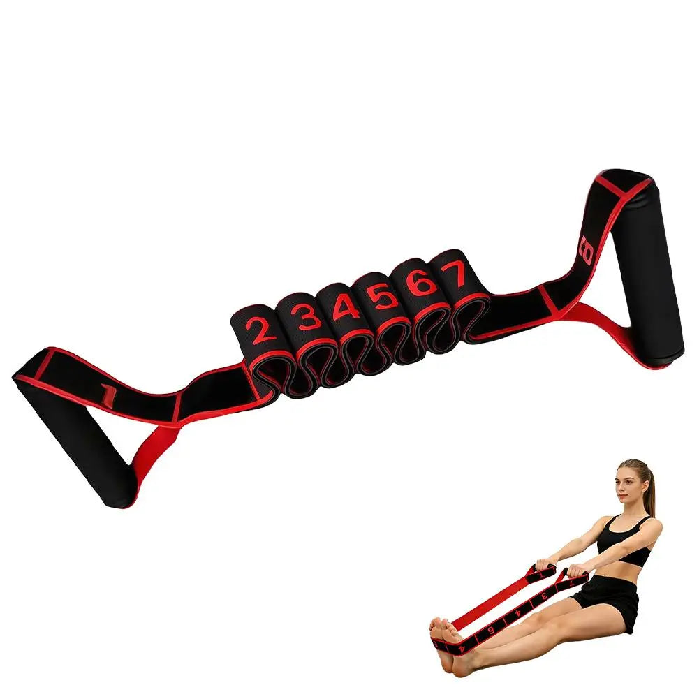 Yoga Stretch Resistance Bands Dance Resistance Band Digital Elasticity Adult High Elasticity Multi-Segment Belt Fitness Products
