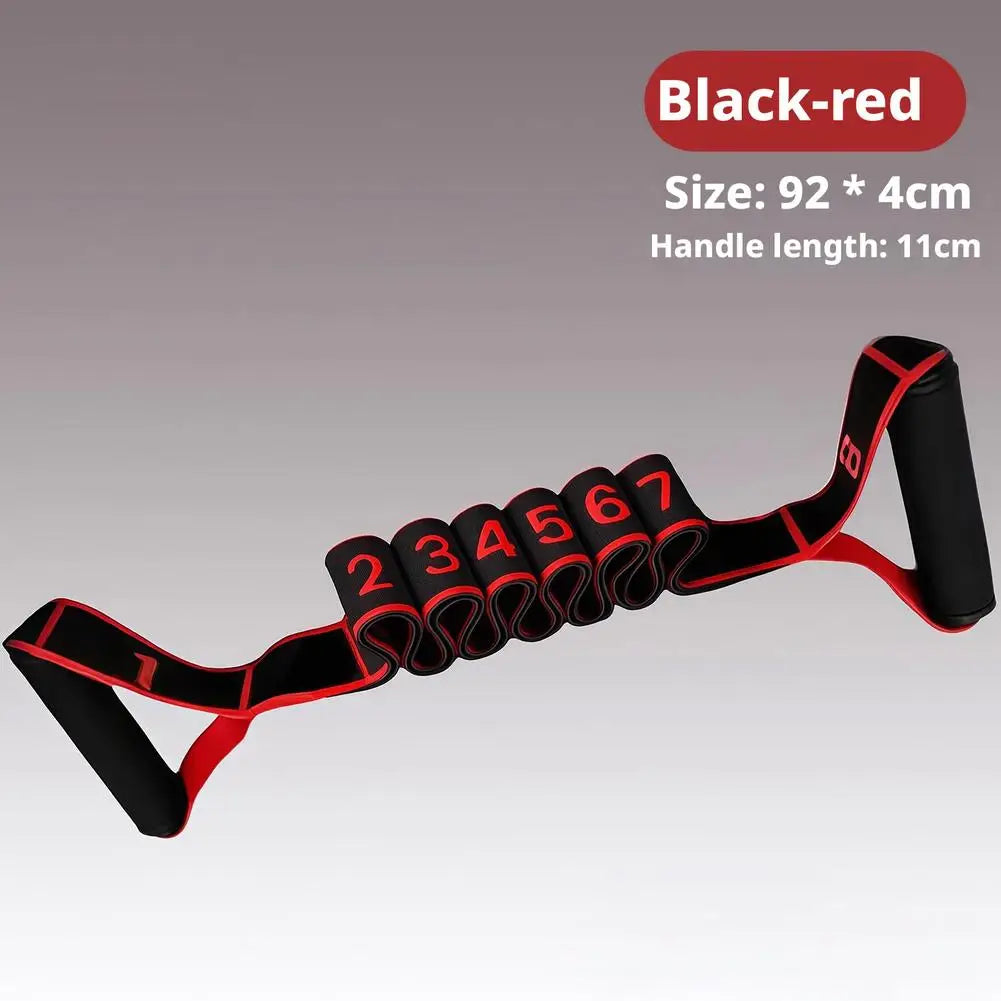 Yoga Stretch Resistance Bands Dance Resistance Band Digital Elasticity Adult High Elasticity Multi-Segment Belt Fitness Products