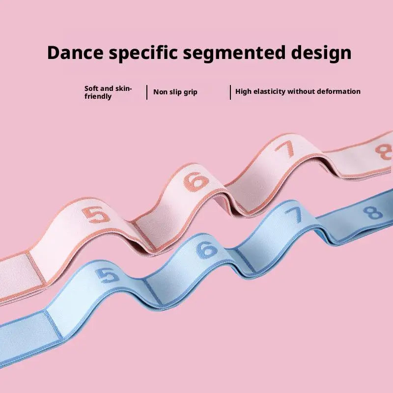 Yoga Stretch Resistance Bands Dance Resistance Band Digital Elasticity Adult High Elasticity Multi-Segment Belt Fitness Products