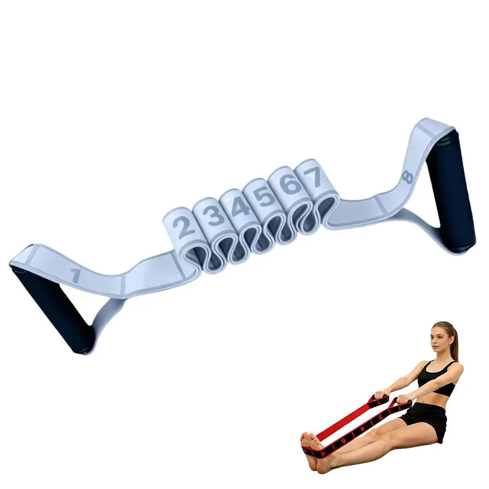 Yoga Stretch Resistance Bands Dance Resistance Band Digital Elasticity Adult High Elasticity Multi-Segment Belt Fitness Products
