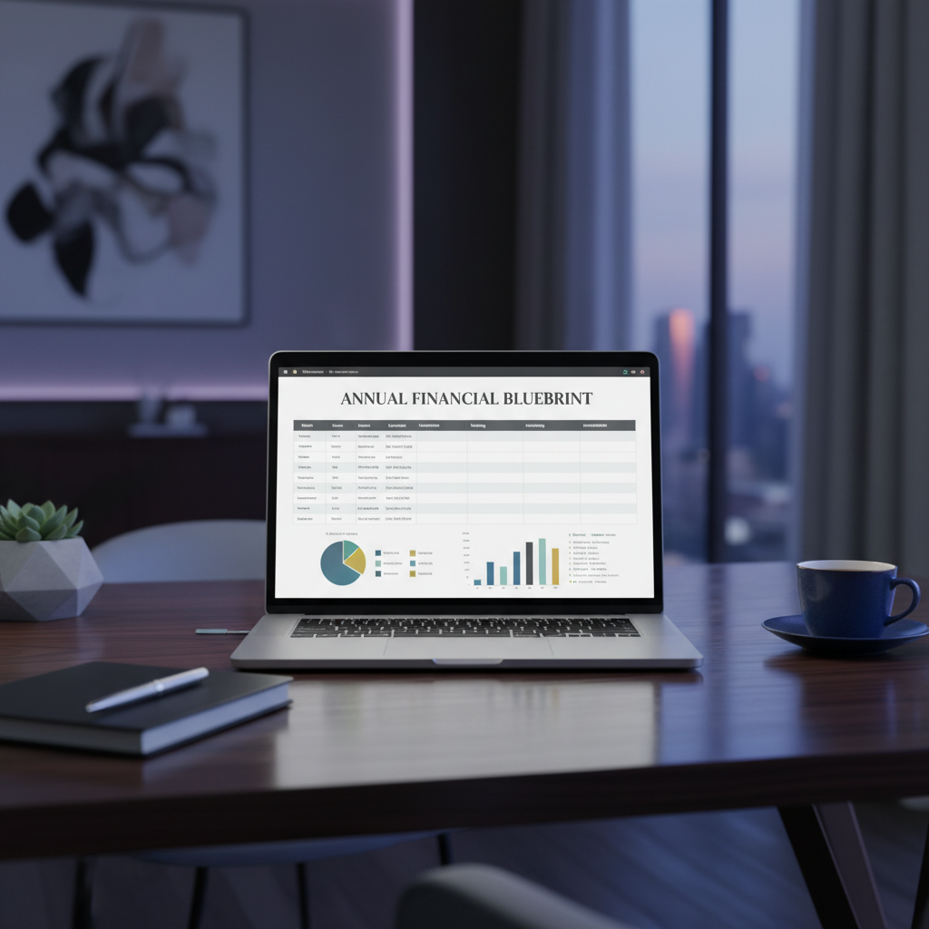 Annual Budget Planner Mockup