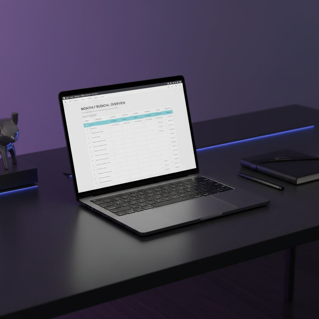 Monthly Budget Planner Mockup