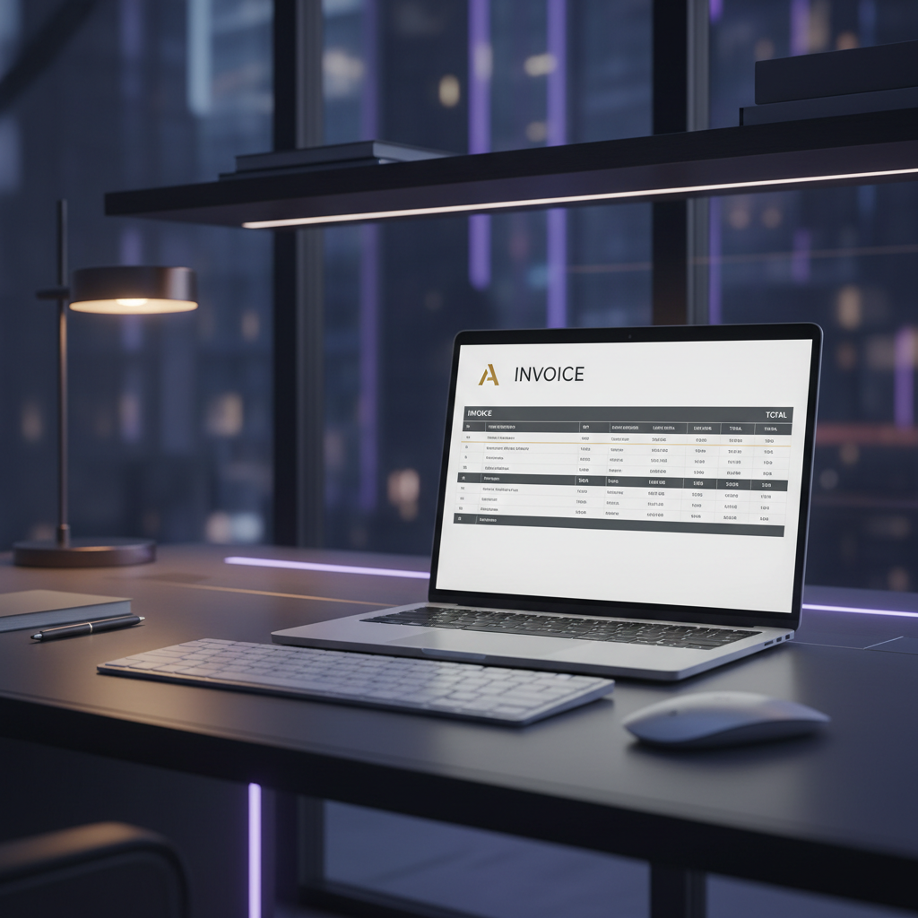 Professional Invoice Mockup